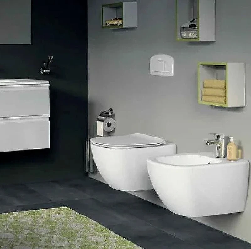 Унитаз с инсталляцией Ideal Standard Tesi Aqua Blade TT00002/123AC с сиденьем Микролифт и Белой клавишей смыва