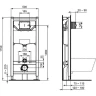 Унитаз с инсталляцией Ideal Standard Tesi Aqua Blade TT00002/123AC с сиденьем Микролифт и Белой клавишей смыва