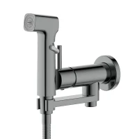 Гигиенический душ со смесителем Aquatek Ника AQ1819BGM цвет Оружейная сталь