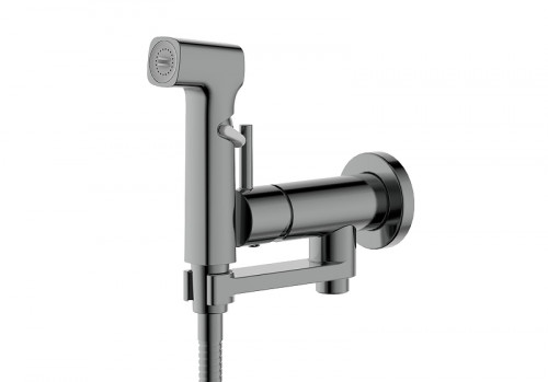 Гигиенический душ со смесителем Aquatek Ника AQ1819BGM цвет Оружейная сталь