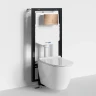 Комплект унитаза с инсталляцией WasserKRAFT Vils 56TLT.010.ME.RG04.H002 цвет Белый с сиденьем Микролифт и клавишей смыва цвет Розовое золото
