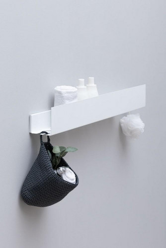 Металлическая полка Aquanet Магнум Н 90 341541 Белая матовая