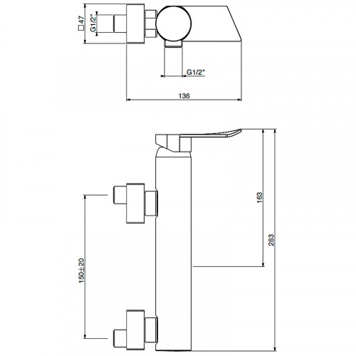 Смеситель для душа Gattoni Soffio 8125/81DS Темный никель шлифованный