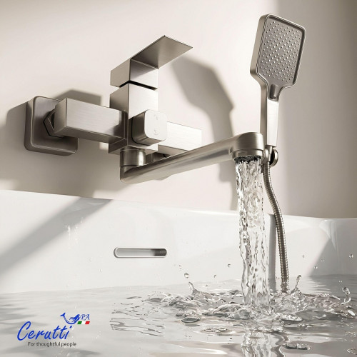Смеситель для ванны Ceruttispa Клелия (Clelia) VXLGR CT12065 12065 цвет Серый матовый