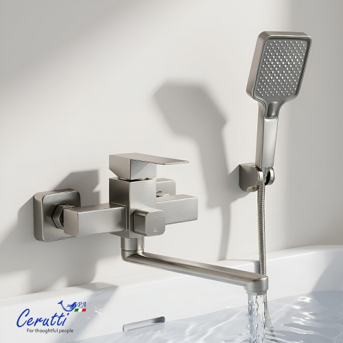 Смеситель для ванны Ceruttispa Клелия (Clelia) VXLGR CT12065 12065 цвет Серый матовый