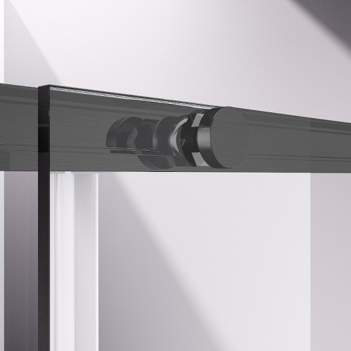 Душевой уголок Vincea Slim-N 140x80 VSR-4SN8014CLGM профиль Вороненая сталь стекло прозрачное