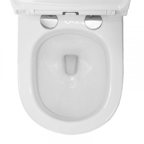 Унитаз Azario AZ102 приставной цвет Белый с сиденьем Микролифт