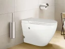 Унитаз Azario AZ102 приставной цвет Белый с сиденьем Микролифт