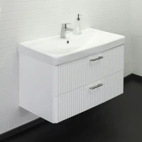 Тумба с раковиной Comforty Ангара 90 00-00017872 подвесная цвет Белый матовый