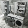 Тумба с раковиной Style Line Марелла 80 Люкс Plus СС-00002412+Марелла Люкс 80 СС-00002376 подвесная Серый матовый антискрейтч