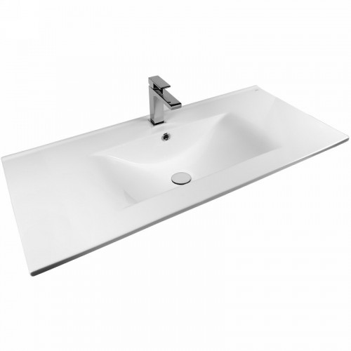 Раковина Bond 100 S05-1000 Белая глянцевая фарфор полувстраиваемая