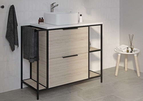 Тумба под раковину Cersanit Bosquet 100 63013 Дуб МДФ / ЛДСП