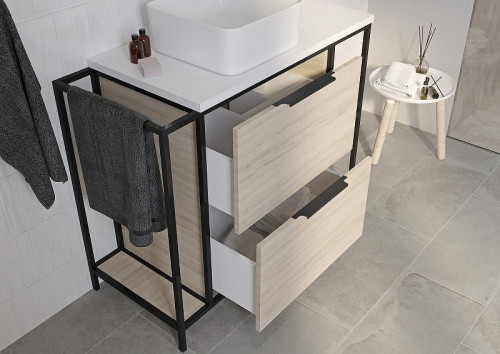 Тумба под раковину Cersanit Bosquet 100 63013 Дуб МДФ / ЛДСП