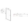 Душевая дверь Vincea Garda 115 VDS-1G115CLG профиль Брашированное золото стекло прозрачное