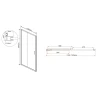 Душевая дверь Vincea Garda 115 VDS-1G115CLG профиль Брашированное золото стекло прозрачное