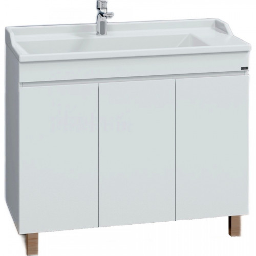 Тумба под раковину СанТа Марс 100 700297 Белый МДФ / ЛДСП