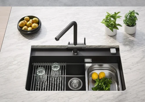 Кухонная мойка Alveus Granital Atrox 40 Terra G22 790x500 1140444 Песчаная искусственный камень (литьевой мрамор) встраиваемая сверху, встраиваемая снизу