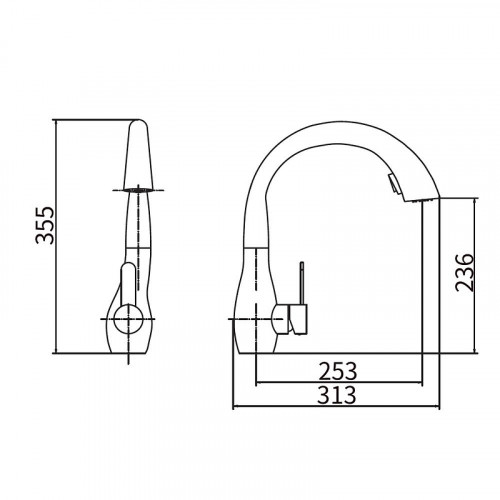 Смеситель для кухни Fashun A56016 цвет Сатин