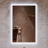 Зеркало Alavann Emma 50 ALV0062001 с подсветкой цвет Белый с сенсорным выключателем