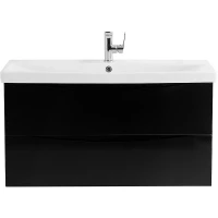 Тумба под раковину BelBagno Marino-Cer 80 MARINO-CER-800-2C-SO-NL-P подвесная Nero Lucido МДФ / ЛДСП