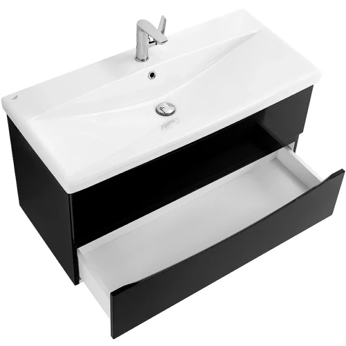 Тумба под раковину BelBagno Marino-Cer 80 MARINO-CER-800-2C-SO-NL-P подвесная Nero Lucido МДФ / ЛДСП