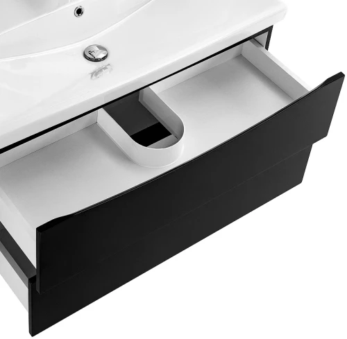 Тумба под раковину BelBagno Marino-Cer 80 MARINO-CER-800-2C-SO-NL-P подвесная Nero Lucido МДФ / ЛДСП