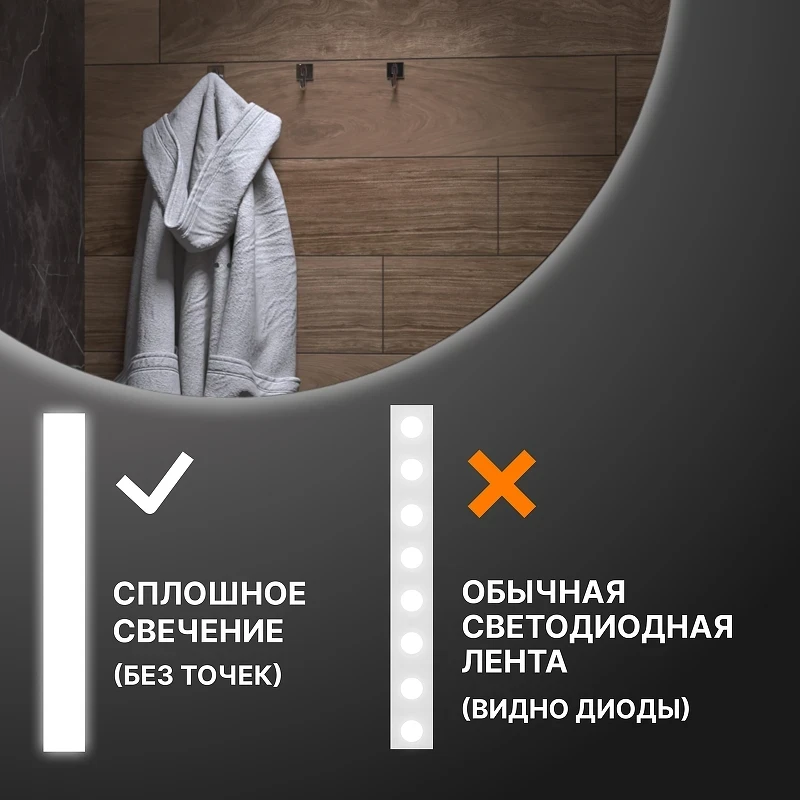 Зеркало Vigo Otti Classic 110 088 с подсветкой с бесконтактным выключателем