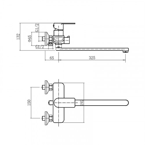 Смеситель для ванны Fashun A52219-17 универсальный цвет Графит