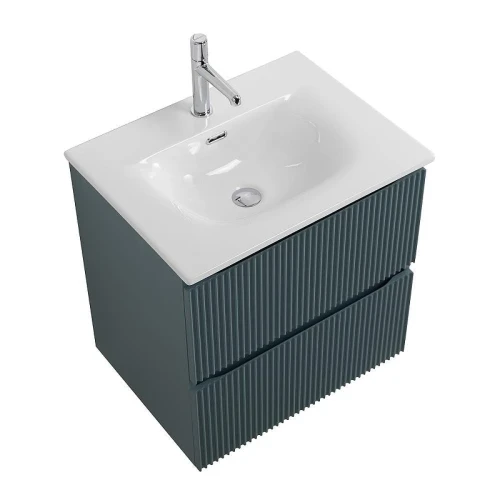 Тумба с раковиной BelBagno Uno 60 UNO-600-2C-SO-AO+Eco 60 CZR-8073-60 подвесная цвет Голубой матовый