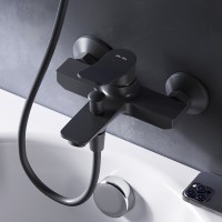 Смеситель для ванны AM.PM X-Joy F85A10022 Черный матовый латунь на стену
