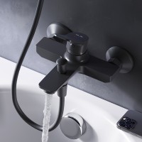 Смеситель для ванны AM.PM X-Joy F85A10022 Черный матовый латунь на стену