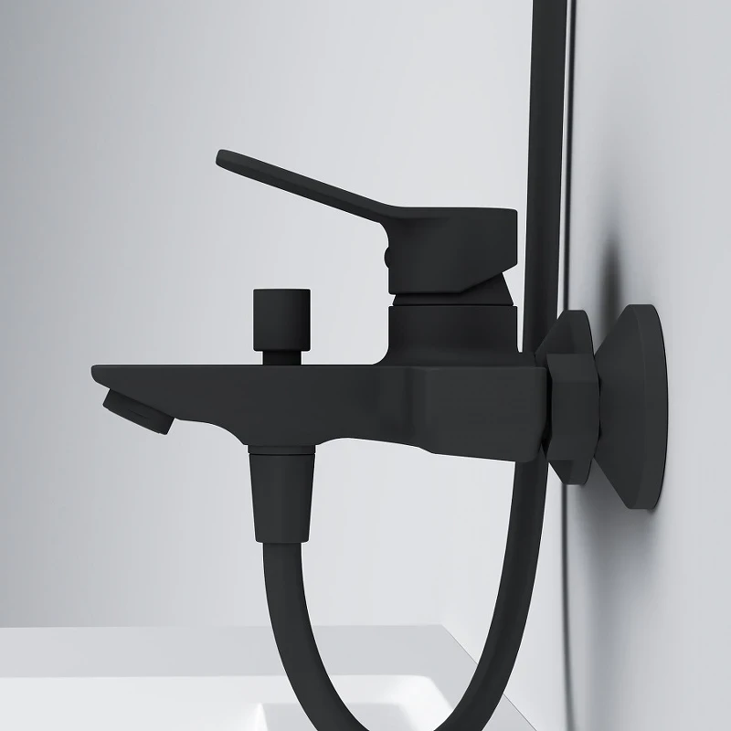 Смеситель для ванны AM.PM X-Joy F85A10022 Черный матовый латунь на стену