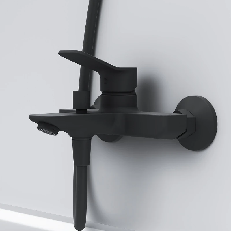 Смеситель для ванны AM.PM X-Joy F85A10022 Черный матовый латунь на стену