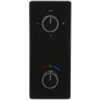 Душевая система ALMAes Tiber TVZ-8805 с термостатом Черная матовая латунь встраиваемый