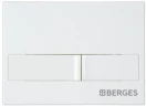 Комплект унитаза с инсталляцией Berges Floe Rimless 043284 с сиденьем Микролифт и Белой клавишей смыва фарфор подвесной