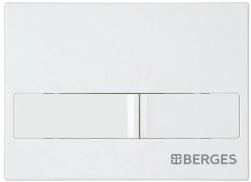 Комплект унитаза с инсталляцией Berges Floe Rimless 043284 с сиденьем Микролифт и Белой клавишей смыва фарфор подвесной