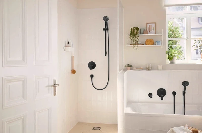 Смеситель для душа Hansgrohe Rebris S 72667670 Черный матовый латунь встраиваемый