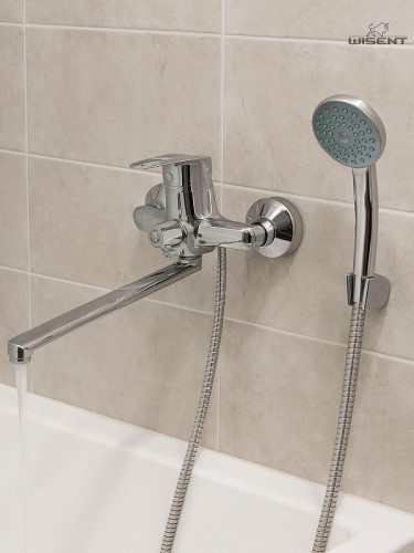 Смеситель для ванны Wisent WP22213 универсальный цвет Хром