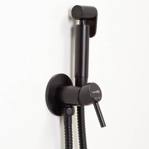 Гигиенический душ со смесителем WasserKRAFT A70638 Черный матовый латунь встраиваемый