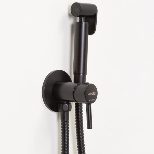 Гигиенический душ со смесителем WasserKRAFT A70638 Черный матовый латунь встраиваемый