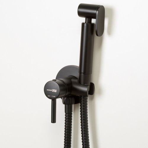 Гигиенический душ со смесителем WasserKRAFT A70638 Черный матовый латунь встраиваемый