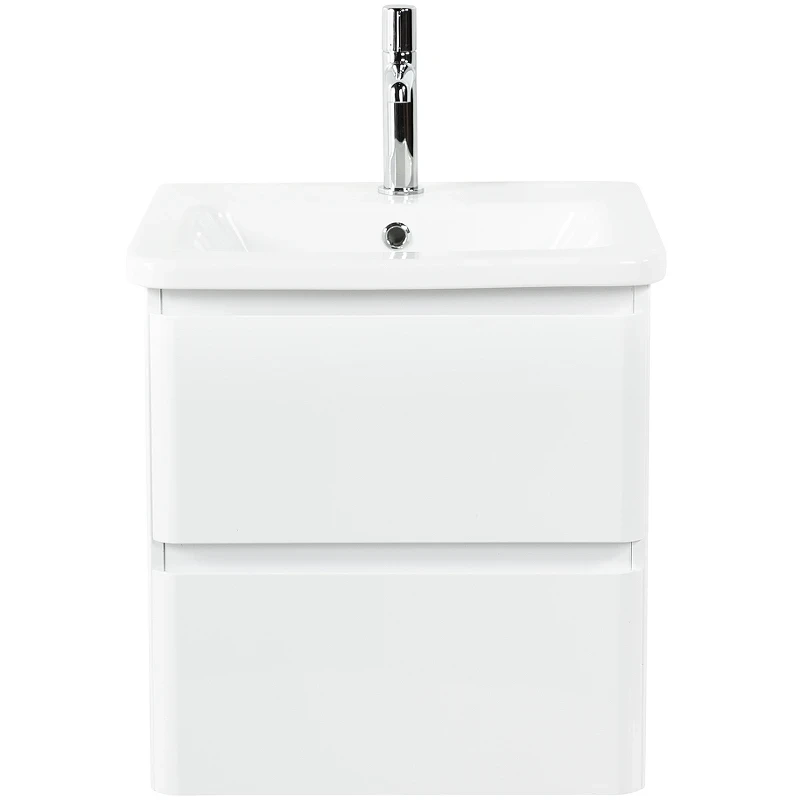 Тумба под раковину BelBagno 50 ALBANO-CER-500-2C-SO-BL подвесная Bianco Lucido МДФ / ЛДСП