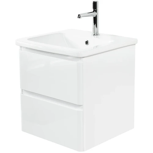 Тумба под раковину BelBagno 50 ALBANO-CER-500-2C-SO-BL подвесная Bianco Lucido МДФ / ЛДСП