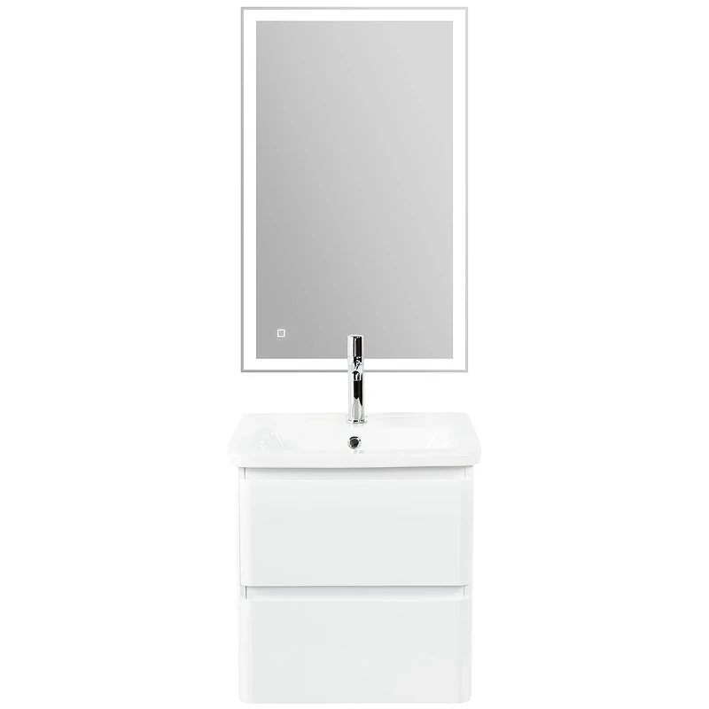 Тумба под раковину BelBagno 50 ALBANO-CER-500-2C-SO-BL подвесная Bianco Lucido МДФ / ЛДСП