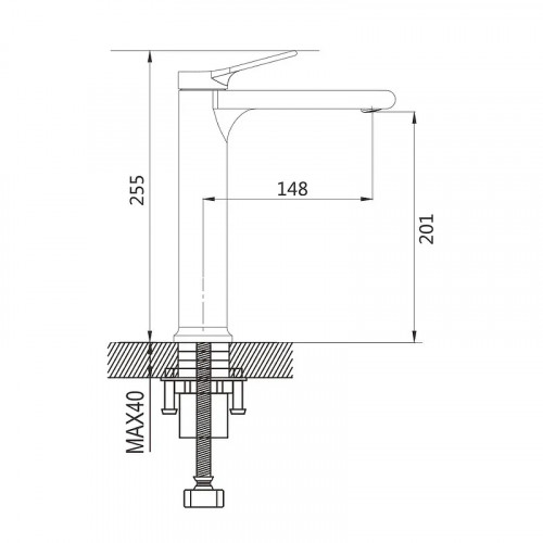 Смеситель для раковины Shevanik S8311H цвет Черный