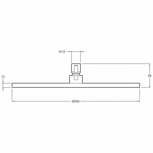 Верхний душ Jacob Delafon Katalyst E13691-CP Хром латунь на потолок
