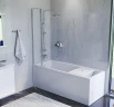 Шторка на ванну AM.PM Gem 80 W90BS-D3W5-140CT профиль Хром стекло прозрачное