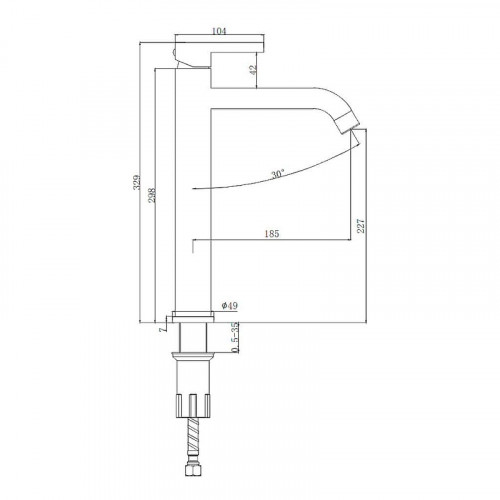 Смеситель для раковины Splenka S221.15.03 цвет Золото матовое