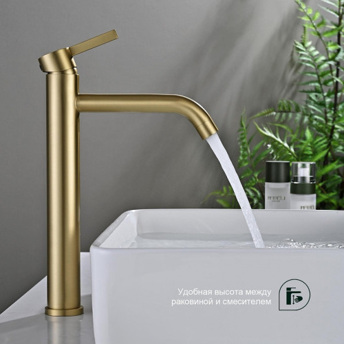 Смеситель для раковины Splenka S221.15.03 цвет Золото матовое