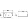 Раковина Vincea 40 L VBS-506L Белая фарфор подвесная